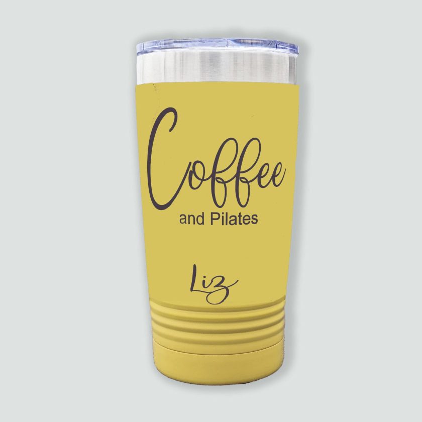 Coffee And Pilates - Personalized Tumbler - Image 3