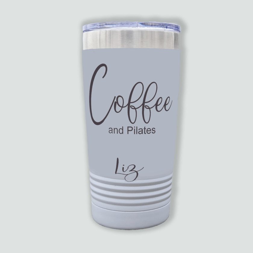 Coffee And Pilates - Personalized Tumbler - Image 4