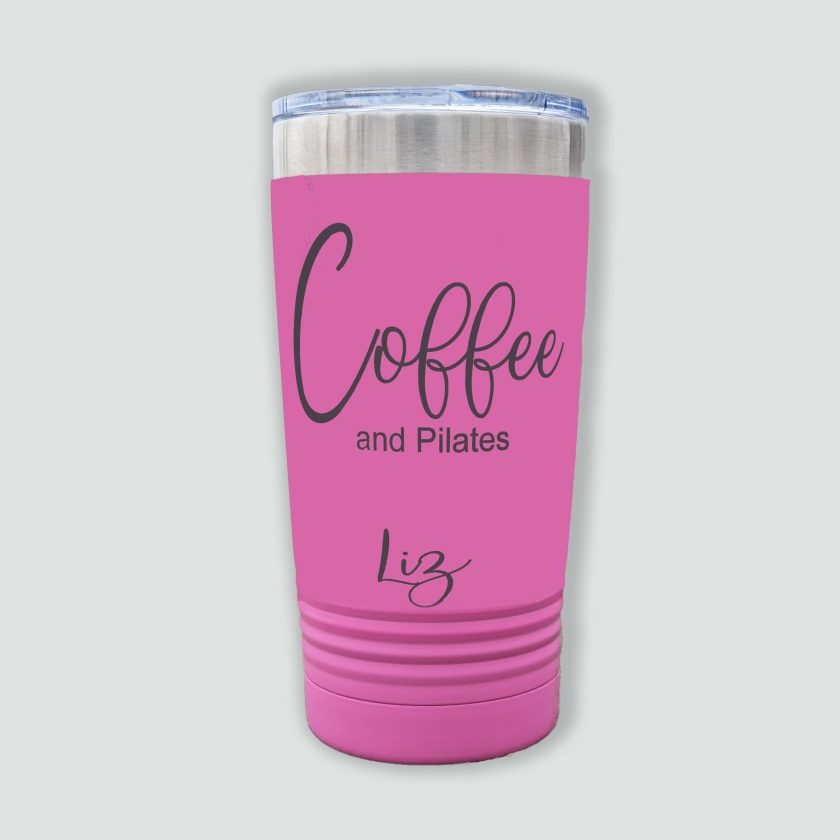 Coffee And Pilates - Personalized Tumbler - Image 2
